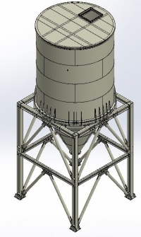 ساخت و تحویل مخازن ذخیره آهک و کربن